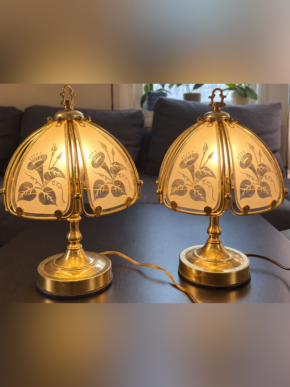 Vintage Hollywood Regency 3-way Touch Lamps
